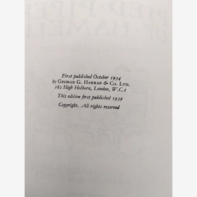 The Pied Piper Of Hamelin by Robert Browning (1939) Children's by Robert Browning — photo 4