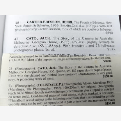 The Story of the Camera in Australia by Jack Cato (Hardcover, 1955) — photo 2
