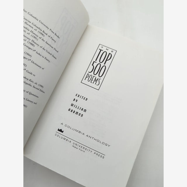 The Top 500 Poems by William Harmon (Paperback, 1992) 1st Edition Poetry by William Harmon — photo 5