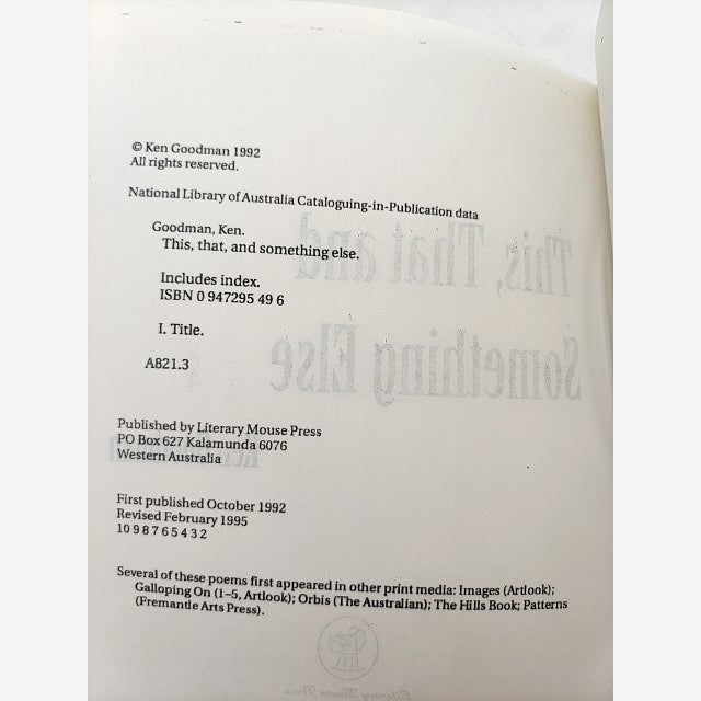 This, That, and Something Else: selected work poetry by Ken Goodman by Ken Goodman — photo 5