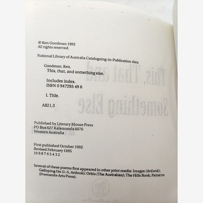 This, That, and Something Else: selected work poetry by Ken Goodman by Ken Goodman — photo 5