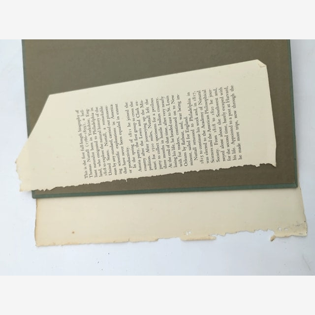 Thomas Nuttall Naturalist Explorations In America by Jeannette E Graustein by Jeannette E Graustein — photo 2