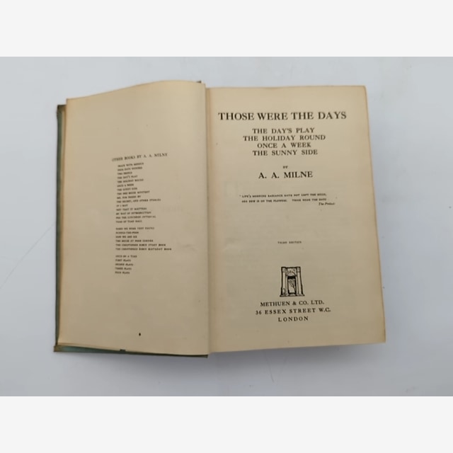 Those Were The Days by A. A. Milne (Hardcover, 1936), 4 stories in 1 volume by A. A. Milne book cover