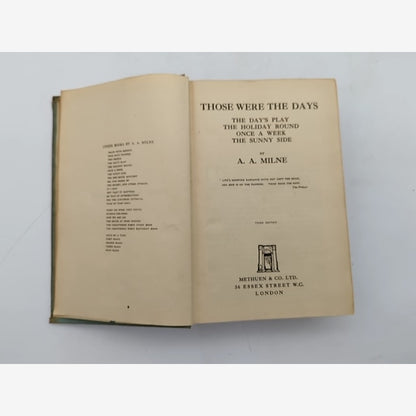 Those Were The Days by A. A. Milne (Hardcover, 1936), 4 stories in 1 volume by A. A. Milne book cover
