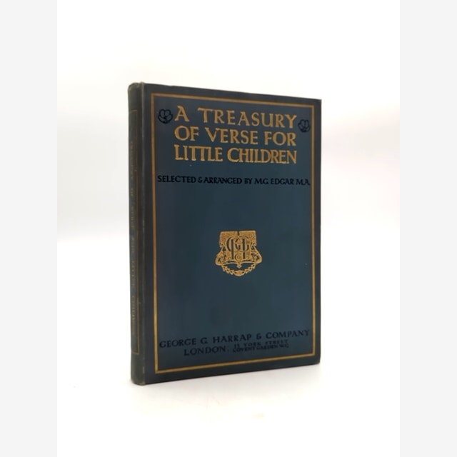 Treasury Of Verse For Little Children by M G Edgar (Cloth, 1908) Children's by M G Edgar book cover