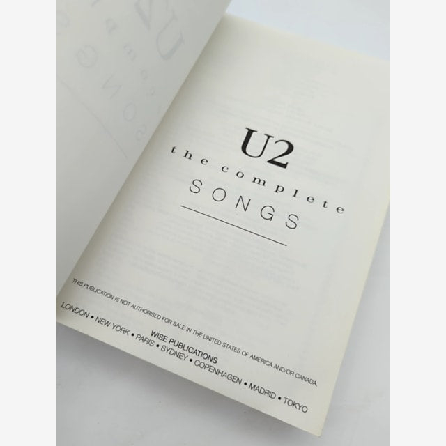 U2: The Complete Songs 1999 Music Score Tablature by U2 — photo 2