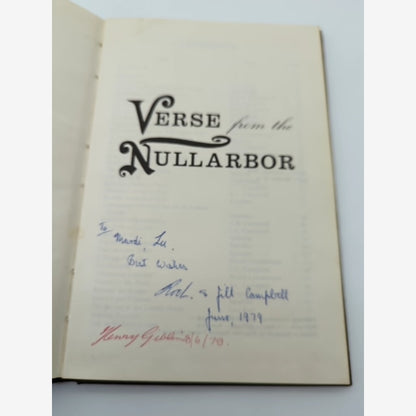 Verse from the Nullarbor by Jill Campbell (Hardcover) 1st Ed Signed by Jill Campbell — photo 2