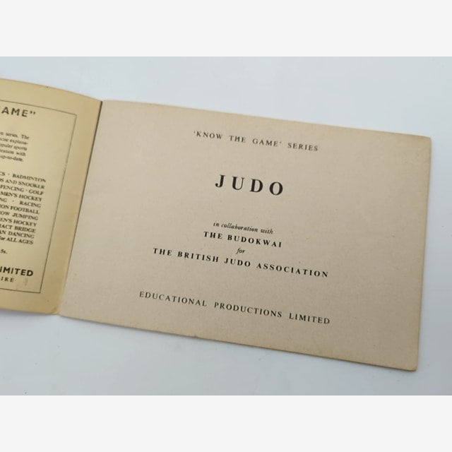 Vintage Martial Arts Book: Know The Game: Judo by The Budokwai (Paperback, 1958) by The Budokwai — photo 3