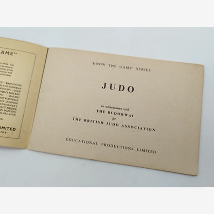 Vintage Martial Arts Book: Know The Game: Judo by The Budokwai (Paperback, 1958) by The Budokwai — photo 3