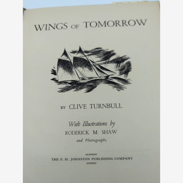 Wings of Tomorrow by Clive Turnball (Hardcover, 1945) 1st Ed Signed, Aviation by Clive Turnball — photo 2