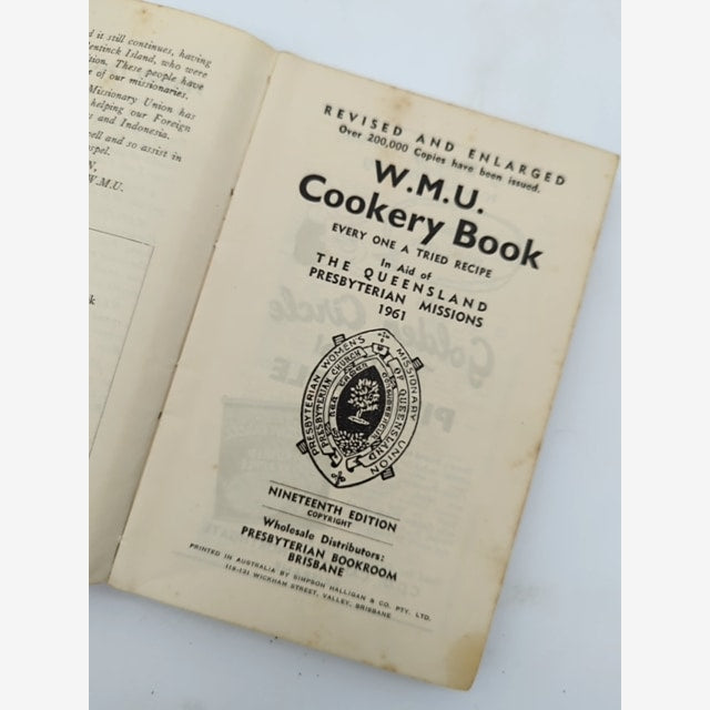 WMU Cookery Book by M F Wilson (Hardcover, 1961) Vintage Recipes by M F Wilson — photo 2