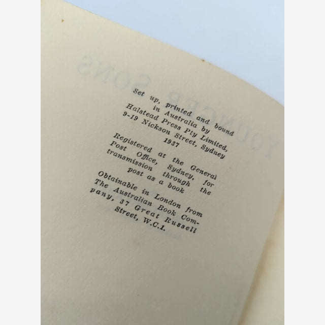 Younger Sons by H Drake-Brockman (Cloth, 1937) History by H Drake-Brockman — photo 4